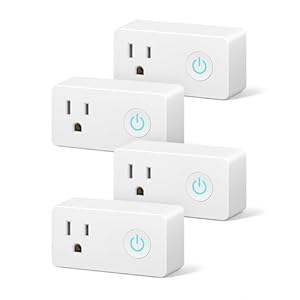 BN-LINK WiFi & Bluetooth Smart Plug, Heavy Duty Smart Timer Outlet Works with Alexa & Google Home Assistant, Remote & Group Control, No Hub Required, ETL & FCC Certified, 2.4GHz WiFi Only, 4 Pack
