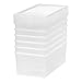 IRIS Media Storage Box, 6 Pack, Clear