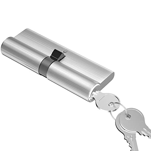 Brass 35/50 Euro Cylinder Lock(85mm), Euro Door Barrel Lock with 3 Keys