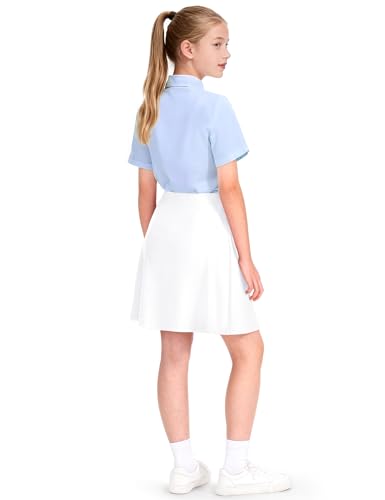 Image of KEREDA Girls Uniform Skirts with Undershorts Casual Stretchy School Skorts