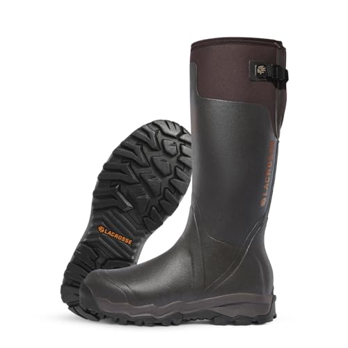 LaCrosse Alphaburly Pro 18' Hunting Boots for Men Featuring Waterproof Rubber, Adjustable Gusset, and EVA Footbed, Brown - 11
