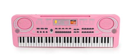 ZONJIE Children Piano Keyboard 61 Keys, Portable Electric Piano with Microphone Multifunctional for Kids Musical Piano Toy