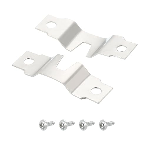 Image of DTGN 48mm x 15mm x 5mm Double Hole Triangle D Ring - Picture Frame Hangers - 10Pcs - Good for Hanging Paintings - Picture Frame Hook Photos - Silver Tone