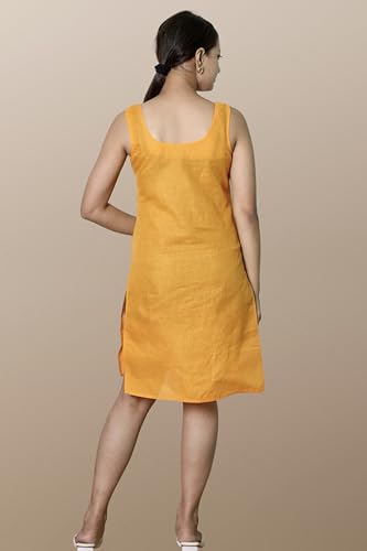 Image of KASANI Women's Camisole Cotton Long Knee-Length Sameej /Slip /Inner, Sleeveless, Pack of 2