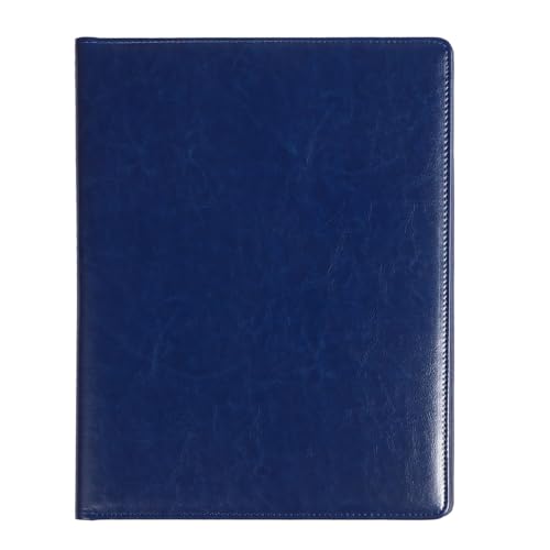 Ciieeo Carpeta de Documentos A4 de Oficina Azul, Carpeta de Archivos Portátil Clip de Acero Inoxidable para Uso Profesional y Escolar, Organizador Multifuncional para Papeles y