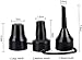 3 Sizes Black Air Pump Replacement Nozzles, Plastic Pump Nozzles,Inflatable Pump Nozzles Head,Air Pump Inflator Adaptor Accessory for Partial Air Bed,Air Mattress Air Mattresses and Accessories