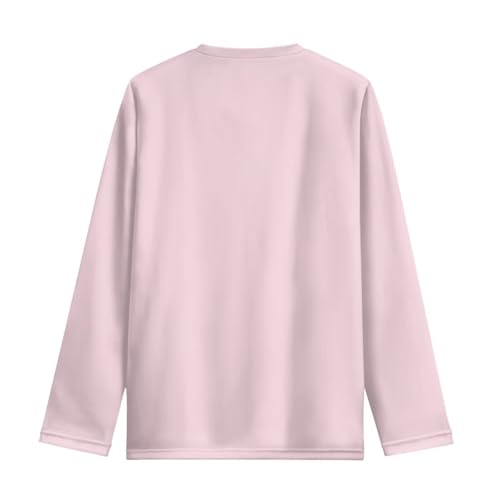 Image of Girls Long Sleeve T Shirt Cute Cartoon Crewneck Shirt for Kids 3-16Y Fall Winter Clothes