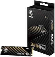 MSI SPATIUM M461 PCIe 4.0 NVMe M.2 4TB Internal SSD PCIe Gen4 NVMe (SPATIUM M461 PCIe 4.0 NVMe M.2 4TB)