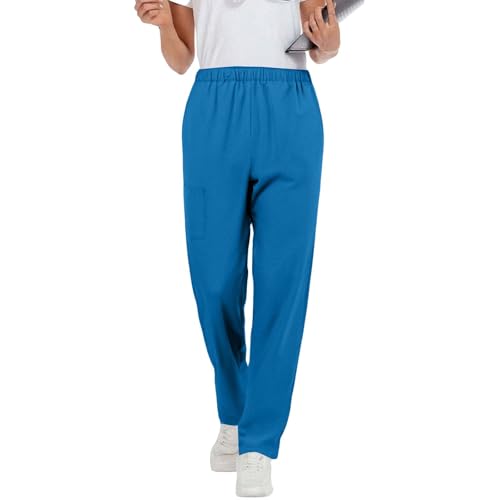 Image of Women's Medica Scrub Pants Pull On Workwear Cargo Pocket Elastic Waist Hospital Uniform Trousers