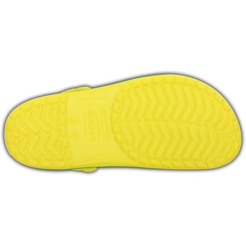 Image of Crocs Unisex Adult Crocband Clog 11016-7A8 Lemon /Grass Green M10W12