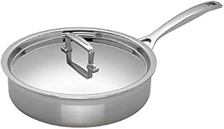 Le Creuset 3-Ply Stainless Steel Sauté pan with Lid, 24 x 6.5 cm