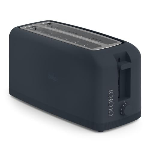 Image of bella Fits-Anywhere Slim Toaster, 4 Slice Extra Long & Wide Slot, Slate