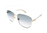 Gucci GG0396S 002 Gold/Green GG0396S Square Sunglasses Lens Category 1 Size 5