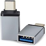 USB C à USB Adaptateur, USB C Hommes à USB Une femme, convertissant Thunderbolt 3 à USB 3.1/3.0/2.0 pour MacBook Pro, Chromebook, Pixelbook,Galaxy S8 S9 Plus Remarque 8 9, LG V40 G7 G6(2PCS)
