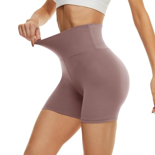 CAMPSNAIL Workout Biker Shorts Women - 3"/5"/8" High Waisted Tummy Control Spandex Booty Volleyball Shorts for Yoga Dance