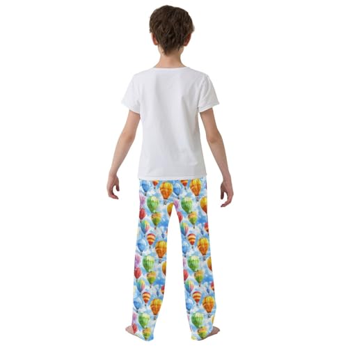 Pajama Pants Hot Air Balloons Cloudy Sky PJ Bottoms Sleepwear Lounge Sleep Pant with Pockets3