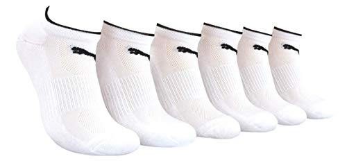 Puma Womens 6 Pack Performance Low Cut Socks White, Sock Size 9-11 P114704-100