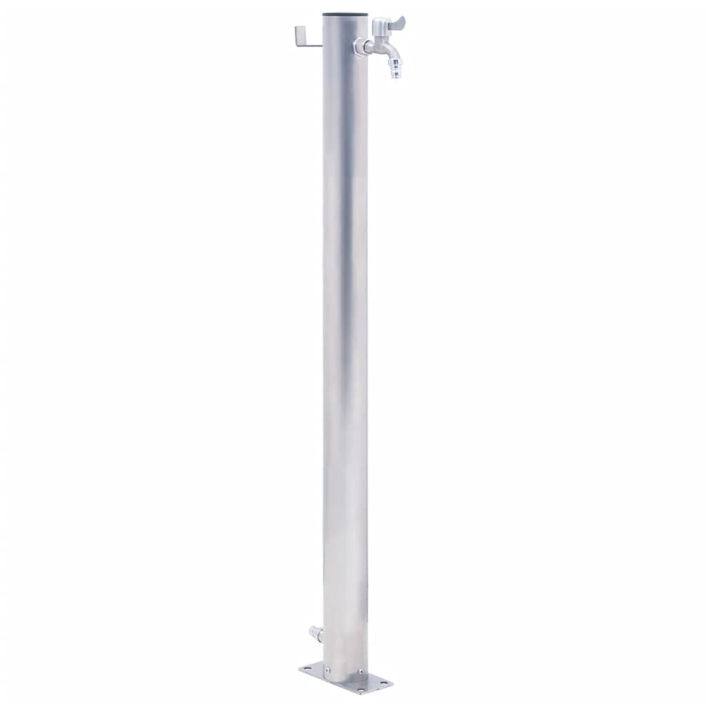 vidaXL Garden Water Column Free Standing Fountain Stainless Steel Square