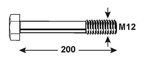 Connex Vite A Testa Esagonale DIN 931 - M12 X 200 Mm, Zincato, Confezione Da 1 Kg - Foto 10