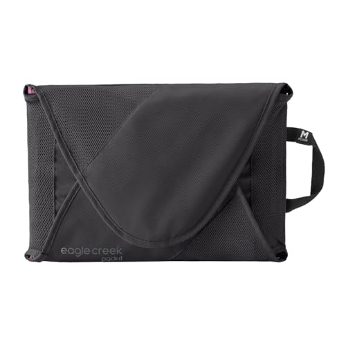 Eagle Creek Pack-It Original Garment Folder - Travel Garment Bag with Compression Wings to Maximize Luggage Space - Convenient Top Handle - Quick Drying Material - Black - Medium