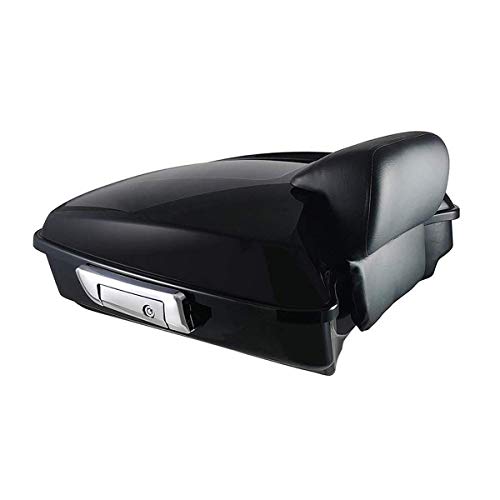 Vivid Black Chopped Tour Pack Luggage Kit w/Backrest Pad,Luggage Fitted Lining fits for Harley Touring Road King, Road Glide, Street Glide, Electra Glide, Ultra-Classic 2014-2023