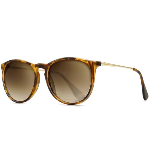 Image of SUNGAIT Premium Vintage Round Sunglasses for Women Men Classic Retro Style