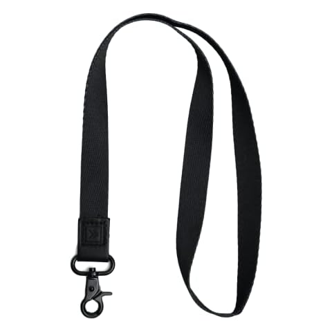 Thread Wallets Lanyards for ID Badges, Durable Lanyards for Keys, Cool Key Lanyard with ID Holder for Men and Women, Clip & Buckle Badge Holder With Lanyard (Black) Cover