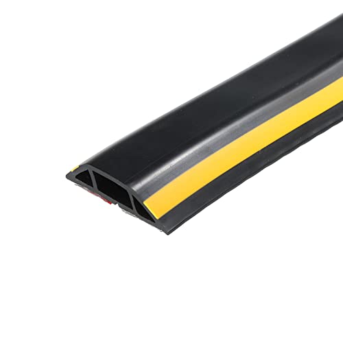 Évitez les chutes au bureau avec la protection de câble de sol adhésive jaune et noire