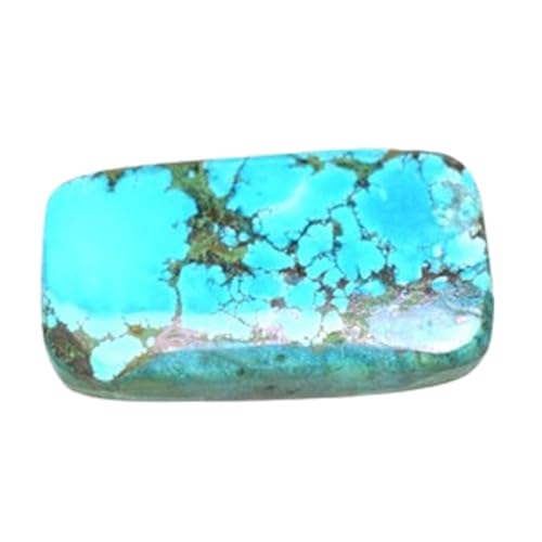 Cabochon en turquoise naturelle rectangulaire pour création de bijoux DIY