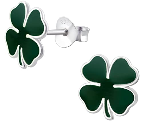 925 Sterling Silver New Set Of 6 Pairs Holiday Set Christmas ,Easter Egg, Clover, American Flag, Red Heart, & Halloween Stud Earrings (Nickel Free) #TOP3