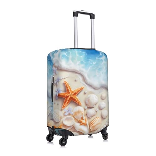 Beach Seashell Starfish Suitcase Cover Fashion Luggage Covers Anti-Scratch Elastic Lightweight Protector For Travel Outdoor Large2