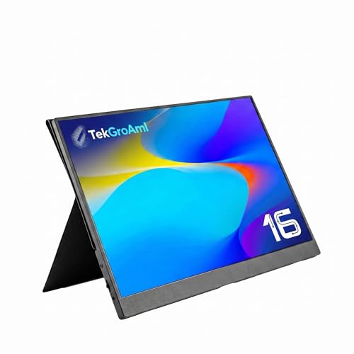 Image of TekGroAml 16 inch 2.5K Portable Gaming Monitor 144Hz, 100% sRGB 400 Nits | 2560x1600 QHD ,Fast 9ms Response Time, USB-C Mini HDMI External Screen ,Windows Mac Compatible