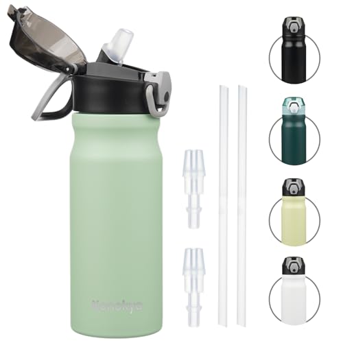 Image of Konokyo 18 oz Insulated Stainless Steel Sports Water Bottle with Straw Lid