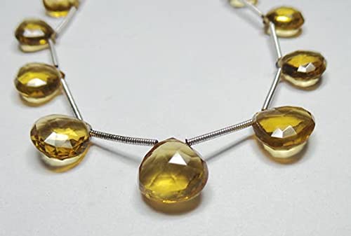 Perle de cœur en quartz couleur whiskey pour concevoir un cadeau d'anniversaire unique
