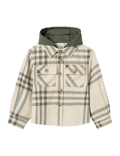 Chemise à manches longues garçon imprimé carreaux col classique vêtement enfant NMMOSOM
