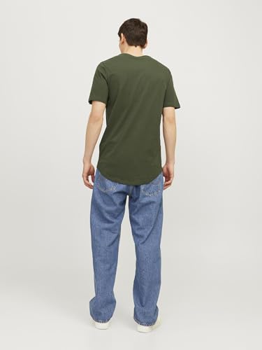 JACK & JONES Herren JJENOA Tee SS Crew Neck 5PK MP T-Shirt, Detail:2 White-1 Black-1 Navy-1Forest, S – Ansicht 3