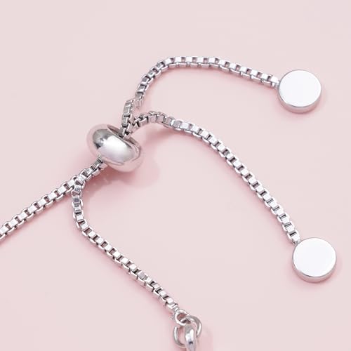 Bracelets Jewelry Gifts for Women - Gold Silver Trendy Fashion Adjustable Pink Crystal Link Bangle Bracelet Birthday Gifts for Women4