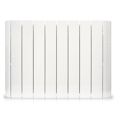 HJM Emisor Térmico Cerámico Bajo Consumo MARNE 2000, Programación 24/7, Funciones Ahorro, Turbo Programable, 2000W, Blanco