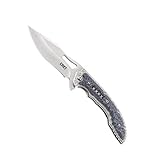 CRKT Fossil Folding Pocket Knife: Compact Stainless Steel Plain Edge EDC Folder with Frame Lock - Everyday Carry Knife - Satin Blade Finish 5462