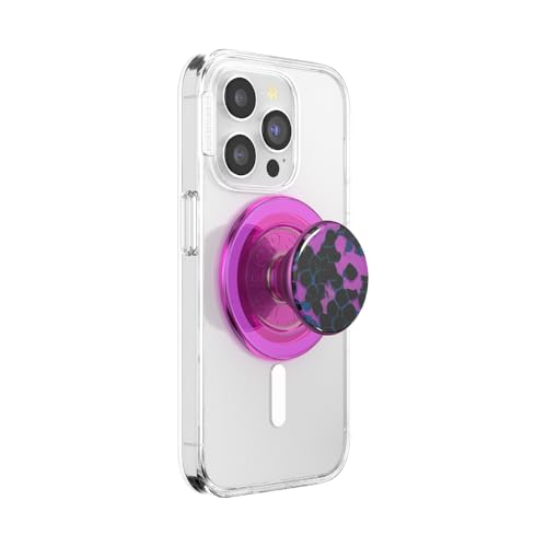 Image of PopSockets Phone Grip for MagSafe, Magnetic Holder, Phone Stand, Hot Pink - Purple Prism