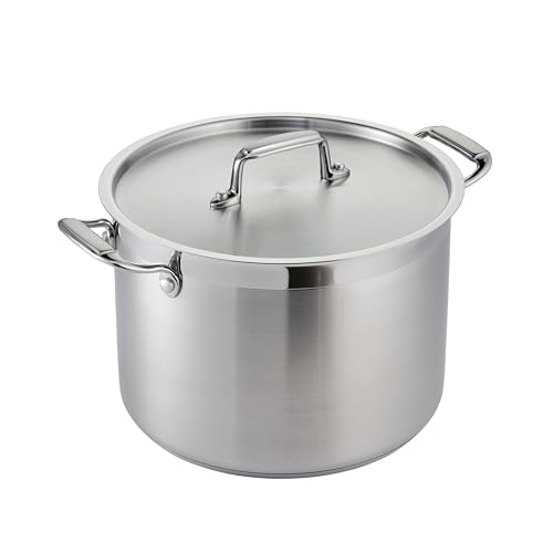 Image of Tramontina Gourmet Stainless Steel 8-Quart Stock Pot with Lid