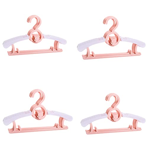 Image of JCFKSDJ Adjustable Heavy Duty Polypropylene Clothes Hanger, 20 Pieces, Brown