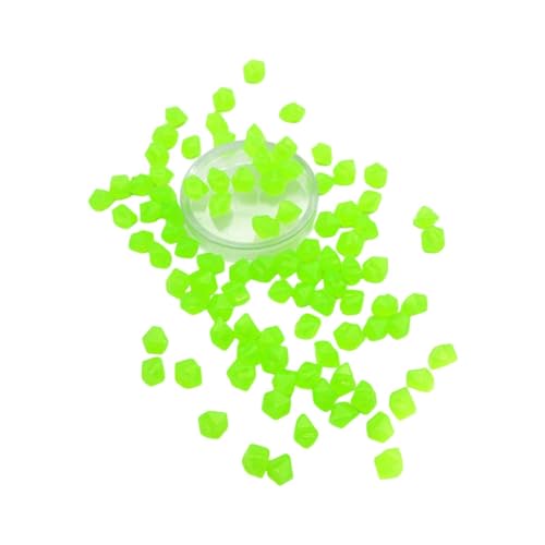 200 Stück Leuchtsteine, Muggelsteine Dekosteine Steine Kieselsteine Garten Fluoreszierende Steine Gartendeko Leuchtkiesel Bunt Deko Steine Kleine für Garten Aquarium Kinderzimmer Balkon Deko (Grün 1)