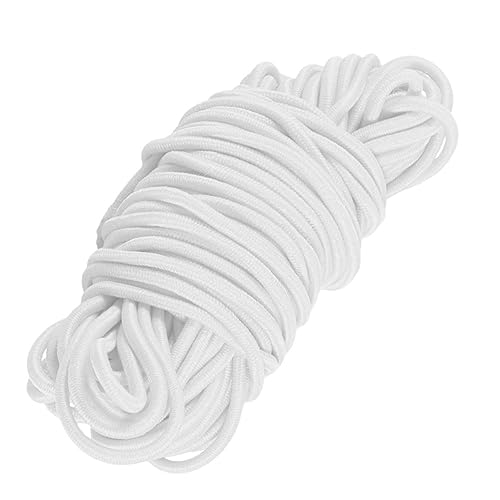 Angoily 100m White Elastic Cord Stretch String for Crafts Mask Making Sewing and Costume Decoration and Versatile Elastic Band for All Your Creative Projects