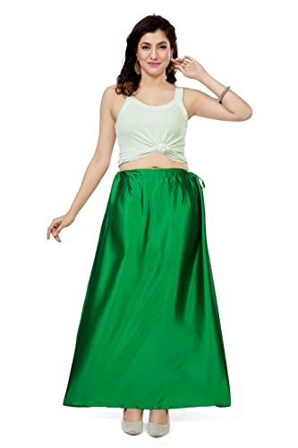 Image of Madhu Fashion Women's Satin Saree Petticoat Saree Underskirt