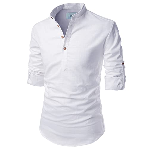 Image of Men's Full Sleeve Beige Color Cotton Blend Spread Slim Fit Shirt Style Kurta for Men and Boys