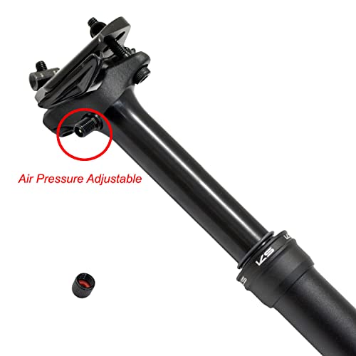Kind Shock KS Rage-iS Suspension Dropper Seatpost w/ Remote 30.9x388mm T: 125mm, KS2733, Black - Image 2