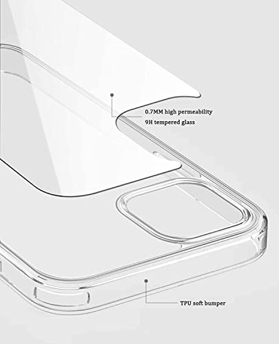 Coque iPhone 12 Pro Max souple avec dos en verre 9H résistant aux chocs