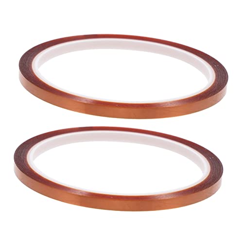 Alipis 2 Rolls Professional Polyimide Film Tape for Heat Resistance Self Adhesive Sublimation Tapes for Tumbler Transfer and Flexible for Long Term Use