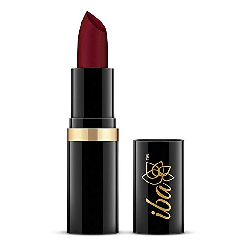Iba Pure Lips Moisture Rich Lipstick for Women- A72 Maroon Burst, 4g | High Glossy, Creamy Finish & Smooth Texture| Hydrated Lips | Enriched with Vitamin E, Coconut Oil & Shea Butter | Intense Colour & Highly Pigmented | Lip Makeup